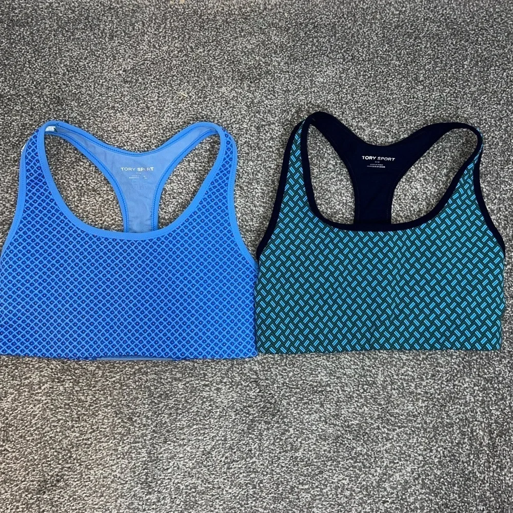 Tory Burch Sport Women's Blue and Black Sports Bras set of 2 medium